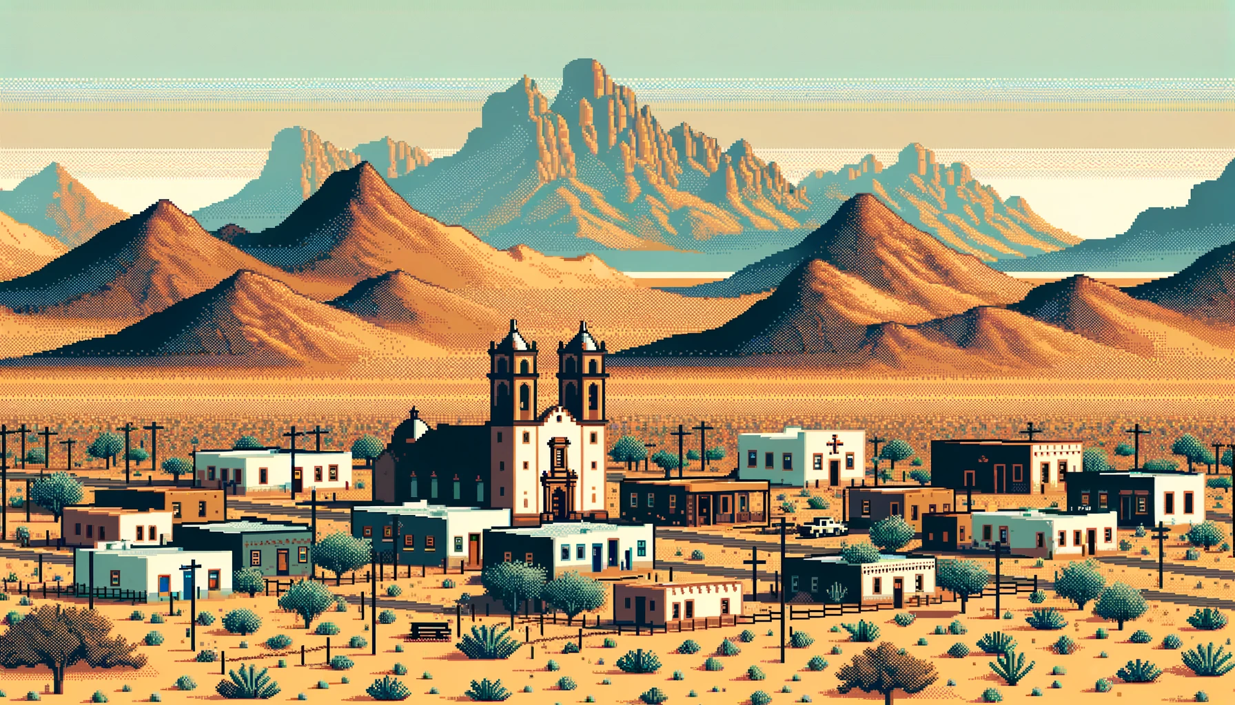A mountain in a desert city.