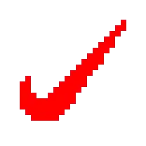 A red swoosh symbol